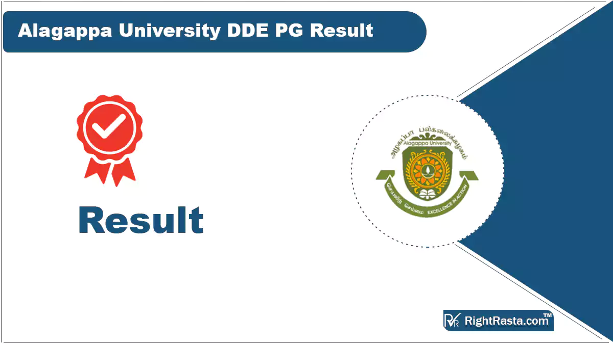 Alagappa University DDE PG Result