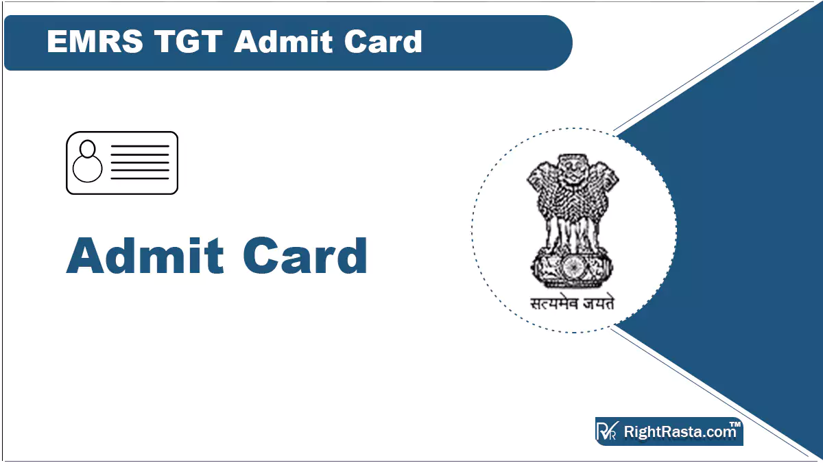 EMRS TGT Admit Card