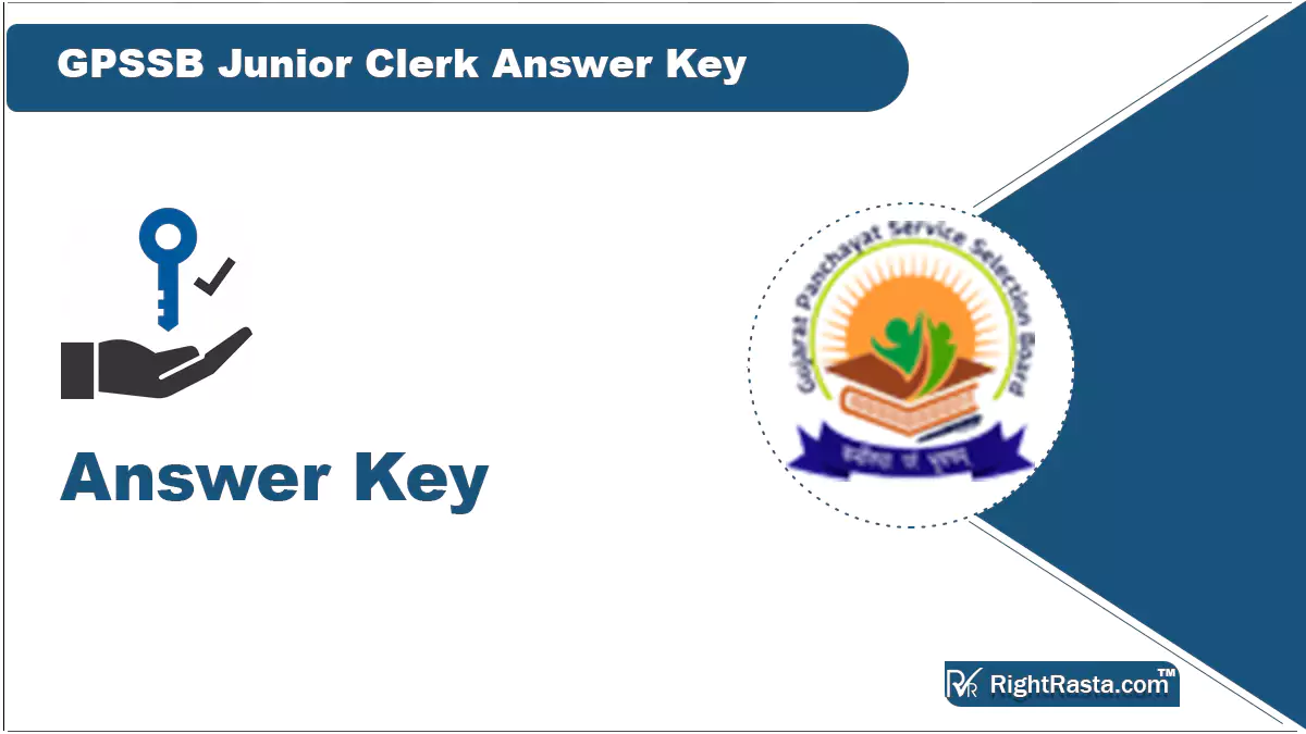 GPSSB Junior Clerk Answer Key