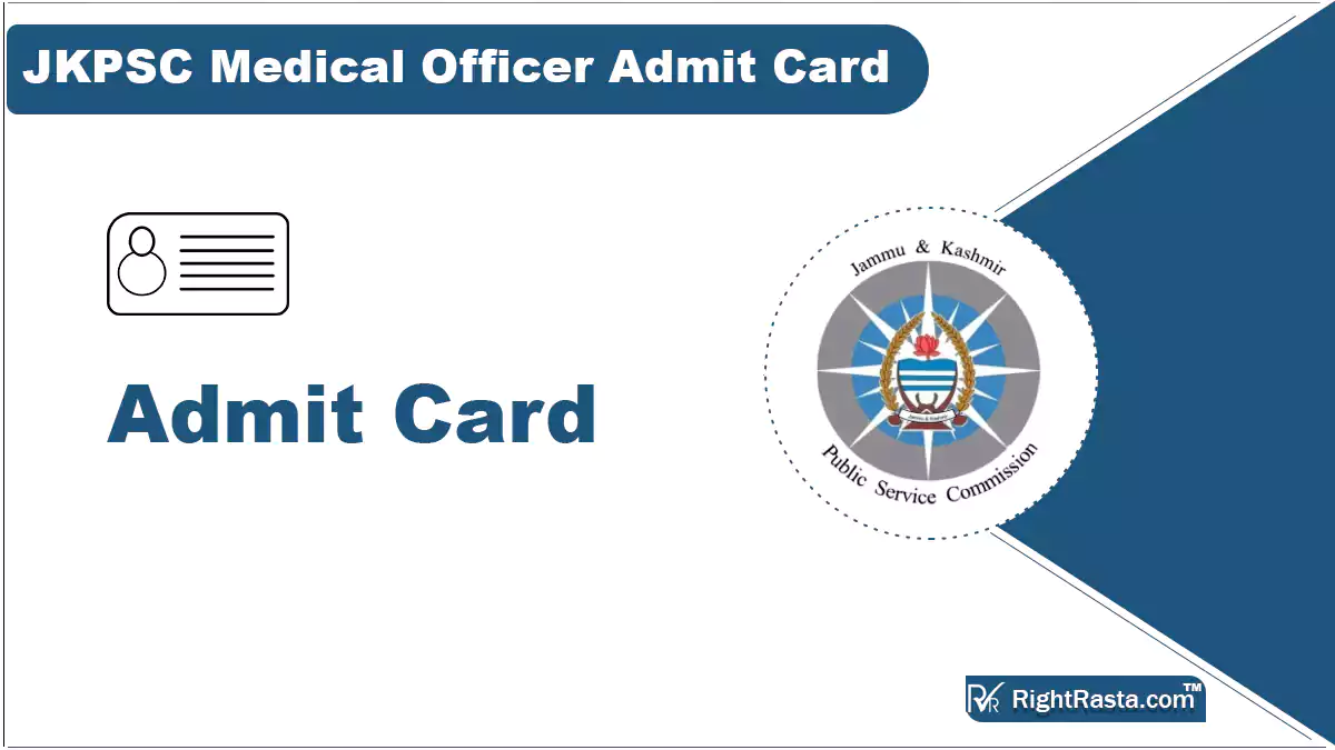 JKPSC Medical Officer Admit Card