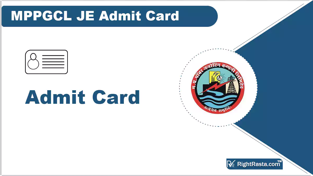 MPPGCL JE Admit Card