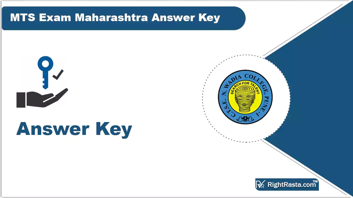 MTS Exam Maharashtra Answer Key