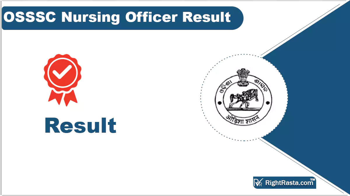 OSSSC Nursing Officer Result