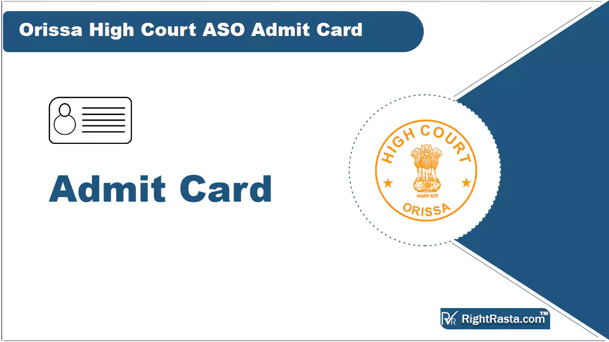 Orissa High Court ASO Admit Card