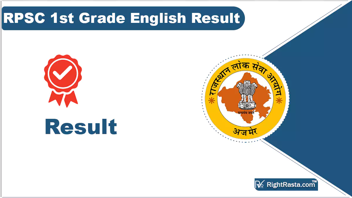 RPSC 1st Grade English Result