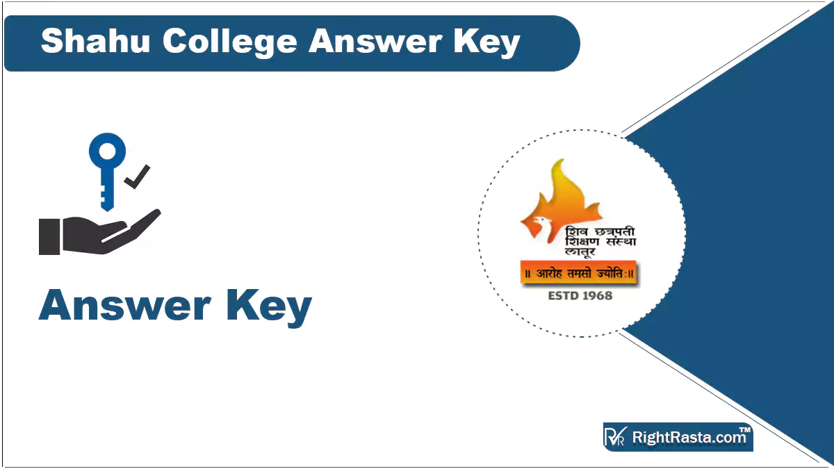 Shahu College Answer Key