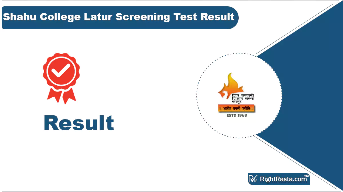 Shahu College Latur Screening Test Result