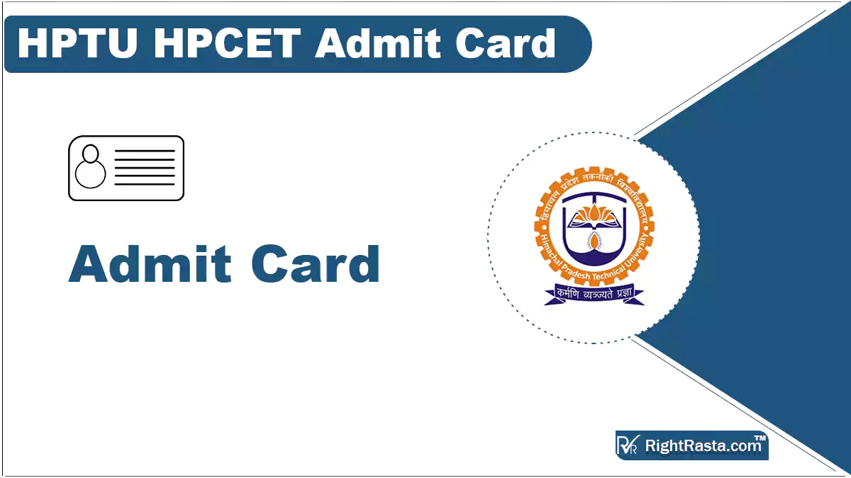 HPTU HPCET Admit Card